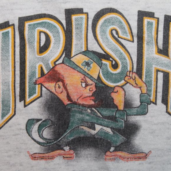 Vintage 90s Notre Dame Fighting Irish Hooded Shirt - Picture 2 of 5